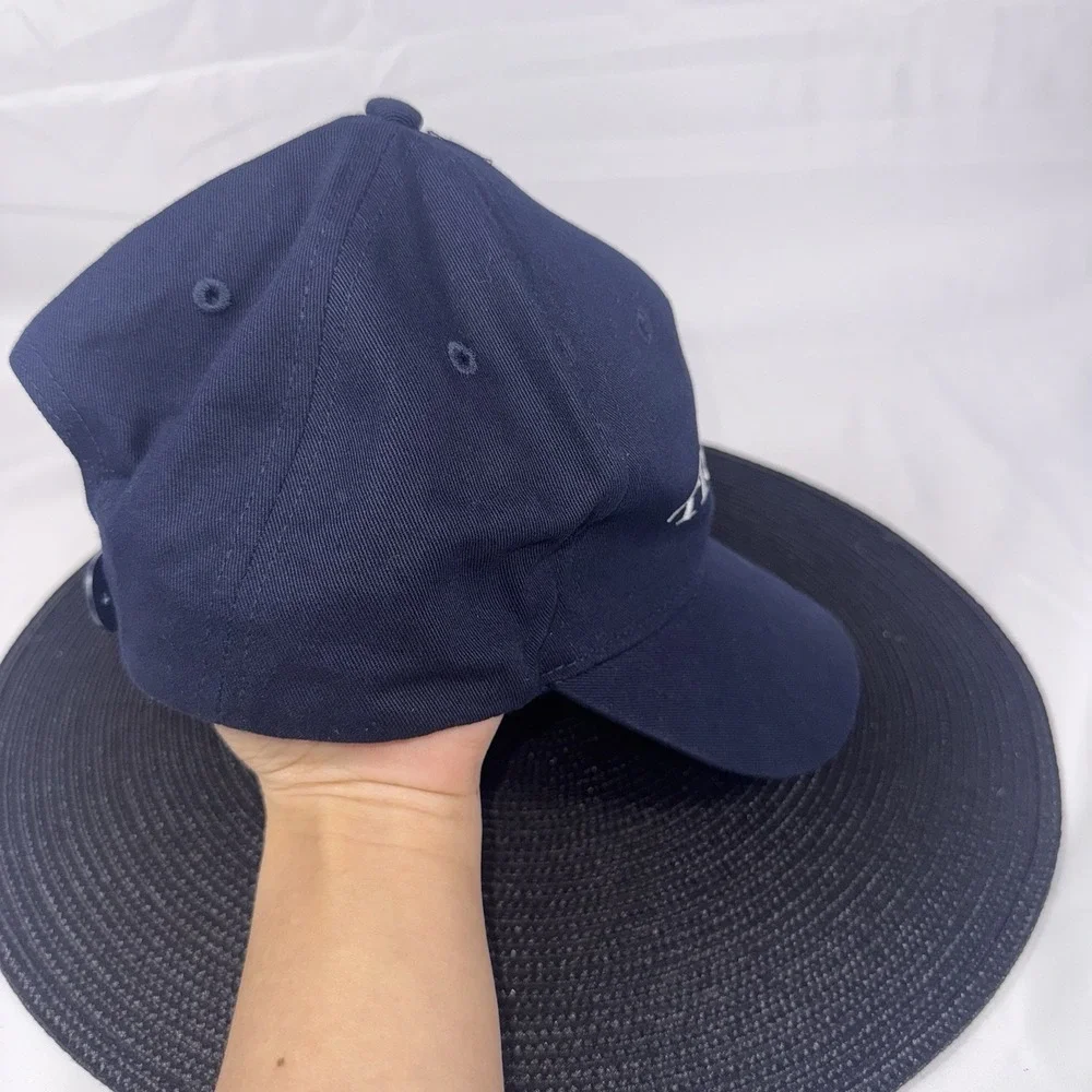 TRUE RELIGION Ace Blue White Cotton Baseball Hat Cap Logo Spell out Streetwear